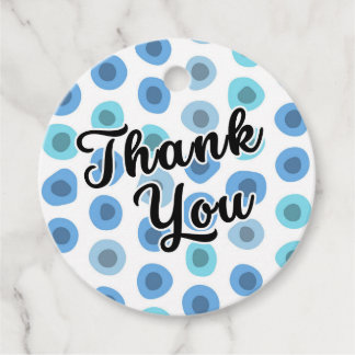 Tack Blue Geometric Shape Mönster Gåvor Etiketter