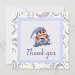 Tack Blue Grått Baby Uggla Cap Cute