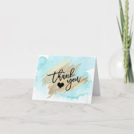 TACK Blue Guld Push Stroke Heart Watercolor