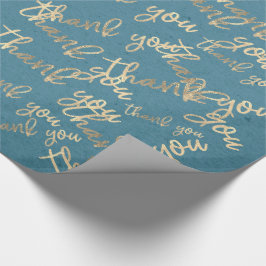 Tack Blue Kraft Guld Bröllop biförmån vid födelsed Presentpapper