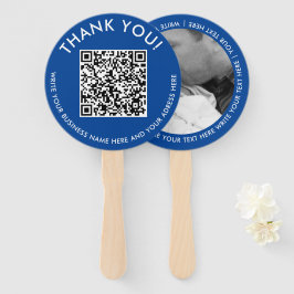 Tack Blue Webbplats QR-kod Foto Fläkt
