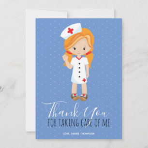 tack Blue White Polka Dot Ginger Nurse