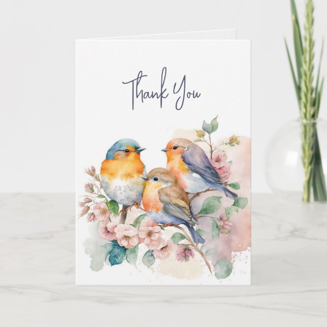 Tack Bluebirds Kort (Framsida)