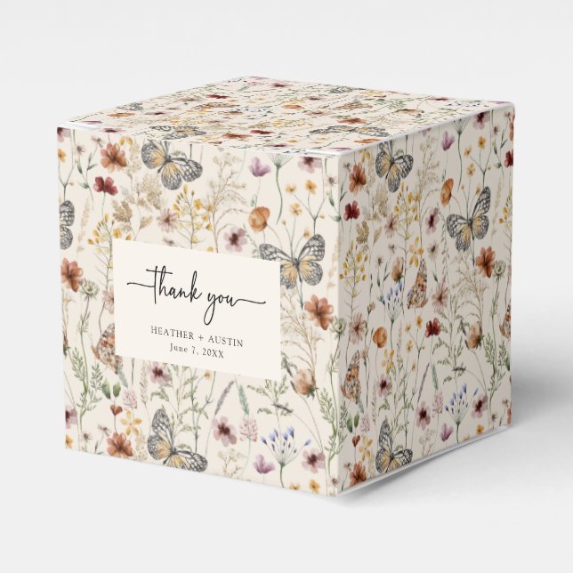 Tack Boho Wedding Favor Boxes Presentaskar (Framsidan Sidan)