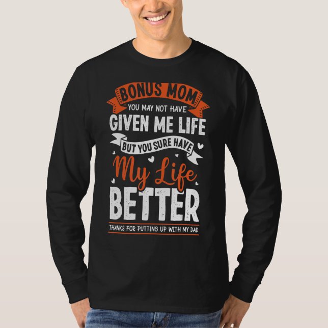 Tack, Bonus Mamma Stepmor Stepmamma för dött T Shirt (Framsida)
