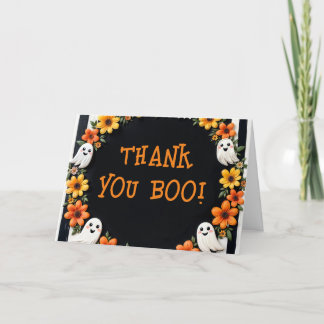 Tack Boo - Anpassningsbar Halloween-tackkort Kort