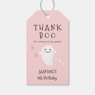 Tack Boo Halloween Girl Födelsedagsfest Presentetikett