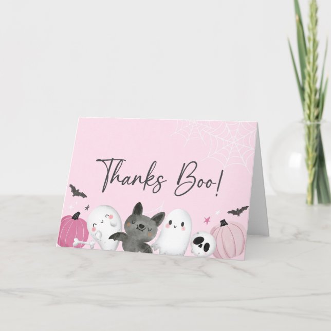 Tack Boo! Halloween-tackkort Kort (Framsida)