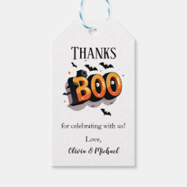 Tack BOO Kuslig Halloween Presentetikett