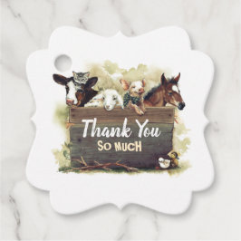 Tack Boskap Födelsedagsfest Gåvor Etiketter