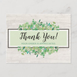 Tack Botaniska grönmannen Eucalyptus & Wood Vykort