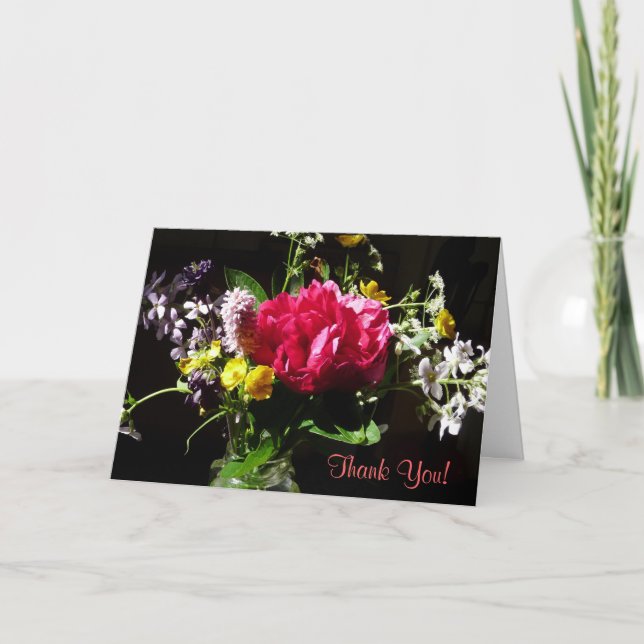 Tack Bouquet of Flowers with Dikt (Framsida)