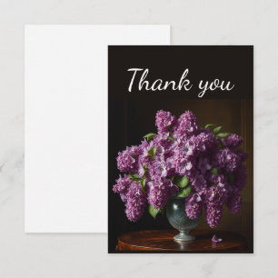 Tack Bouquet Vår blommor Lilac Mauve Kort