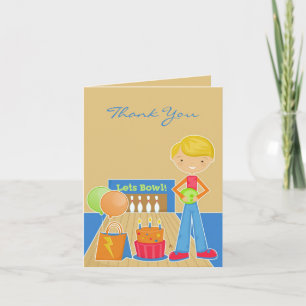 Tack Bowling Party Card Kort