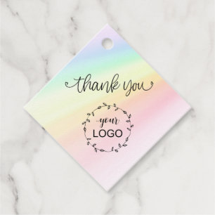 *~* Tack Branding Business Rainbow Heart Gåvor Etiketter