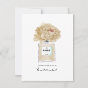 Tack Bridesmaid Champagne Peony Parfym Card