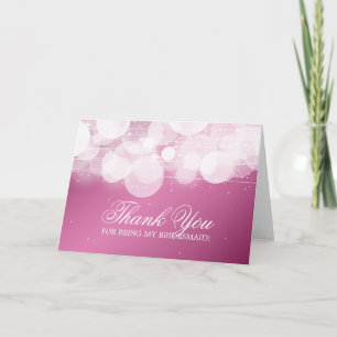 Tack Bridesmaid Glow & Gnistra Rosa Kort