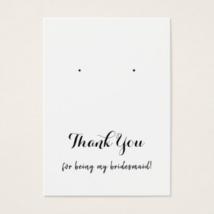 Tack Bridesmaid Visning Cards Visitkort