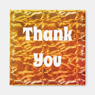 Tack Bright Orange Metallic Shine Vibrant Magnet