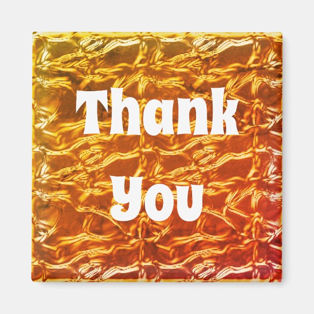 Tack Bright Orange Metallic Shine Vibrant Magnet (Framsidan)