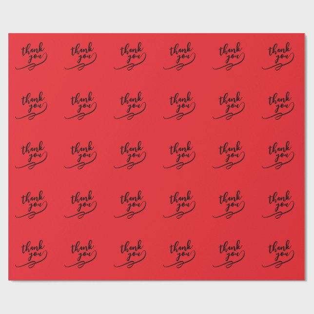 Tack Bright Röd Klassisk Unik Enkel Presentpapper (Platt)