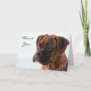 Tack Brindle boxer-gratulationskort för valpar Kort