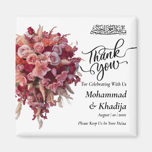 Tack Bröllop Bouquet Flower Nikah Walima Magnet