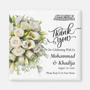 Tack Bröllop Bouquet Flower Nikah Walima Magnet