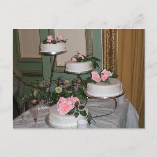 Tack Bröllop Cake Vykort (Framsida)