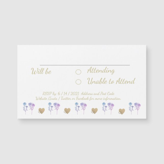 Tack Bröllop-kort för enkel Elegant (Framsida)