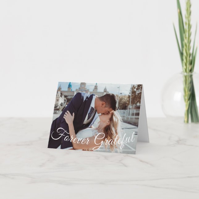 Tack Bröllop-kort, för mycket tacksam Elegant Helgkort (Framsida)