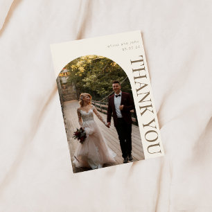 Tack Bröllop-kort med foto Inbjudningar