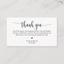 Tack, bröllop, Modern skripthöljkort Tilläggskort