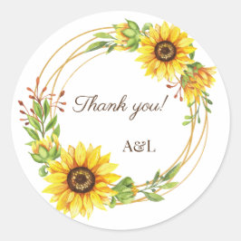 Tack, bröllop runt klistermärke