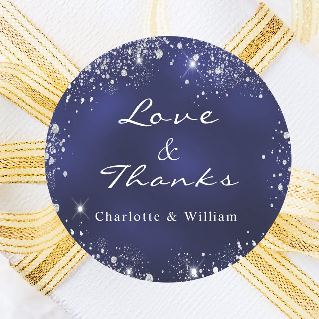 Tack bröllop runt klistermärke (Skapare uppladdad)