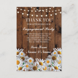 Tack Bröllop Rustic Wood Daisy Ljus Card Inbjudningar