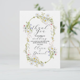 Tack Bröllop Vilda Blommor Vår Förlovning Kort