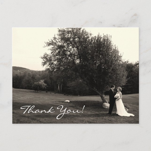 Tack, bröllop vykort (Framsida)