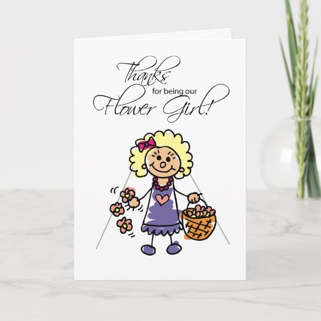Tack Bröllopsblomflicka, Blonda Klistermärken (Framsida)