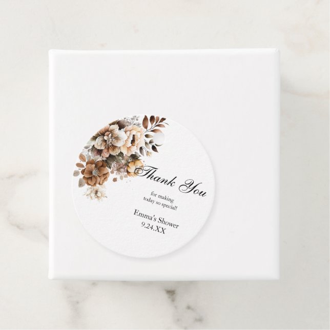 Tack Bröllopsdusch Gåvor Klassisk Rund Sticker Etiketter (På plats)