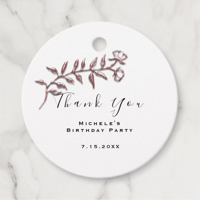 Tack Bröllopsfest Födelsedag Vit Enkel Gåvor Etiketter (Framsida)