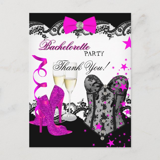Tack Brudtärna Spets Rosa Midja Champagne Vykort (Framsida)