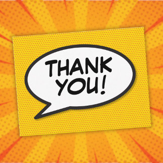 TACK Bubble Roligt Modern Tecknad Bok Vykort