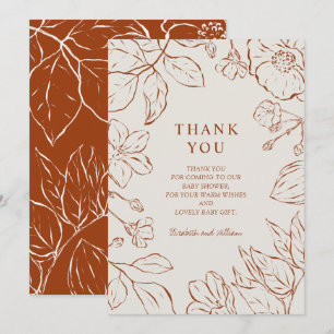 Tack Burnt Orange Botaniskt babyskor Kort