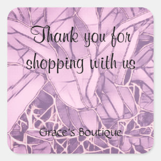 Tack Business Fyrkantigt Klistermärke