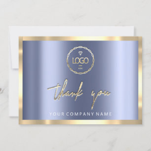 Tack Business Insert Logotyp Guld Blue Inbjudningar