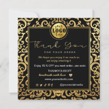 Tack Business Insert Logotyp Guld Luxury Ram