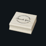 Tack Business Stämpel<br><div class="desc">Cute handskript Tack Business Namn Webbplatsgummi frimärke</div>