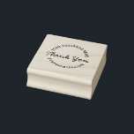 Tack Business Stämpel<br><div class="desc">Cute handskript Tack Business Namn Webbplatsgummi frimärke</div>