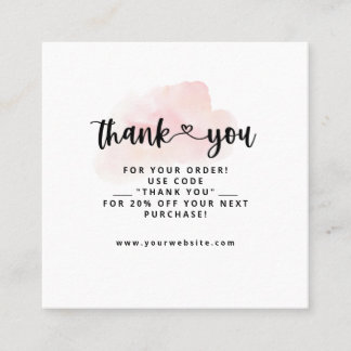 Tack Business Watercolor Card infogar kort